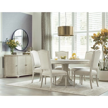 DANIELLA UPHOLSTERED SIDE CHAIR - CRÈME