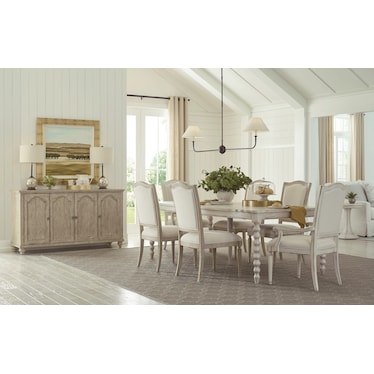 DANIELLA UPHOLSTERED ARM CHAIR - CRÈME