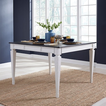 Allyson Park Wirebrushed White Counter Height Leg Table