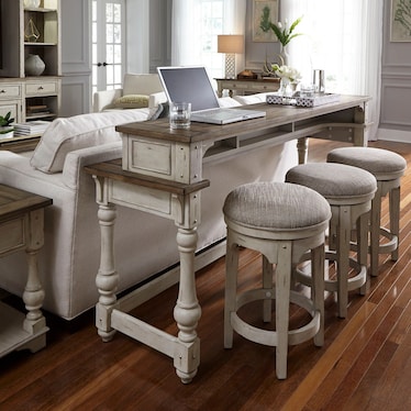 Wood Console Set