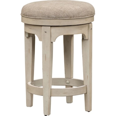 Antique White Swivel Stool