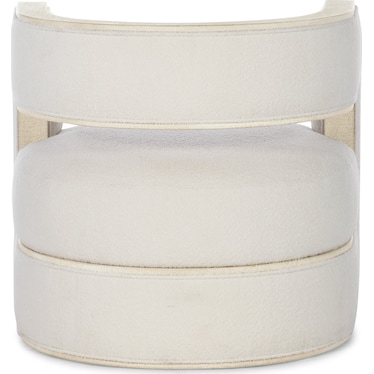 CASCADE White Burlap Accent Chair