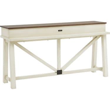 Pinebrook Console Bar Table Prairie White