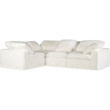 SS White Fabric Casual 4-Seat Sectional
