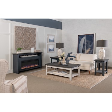 Eastport End Table Drifted White